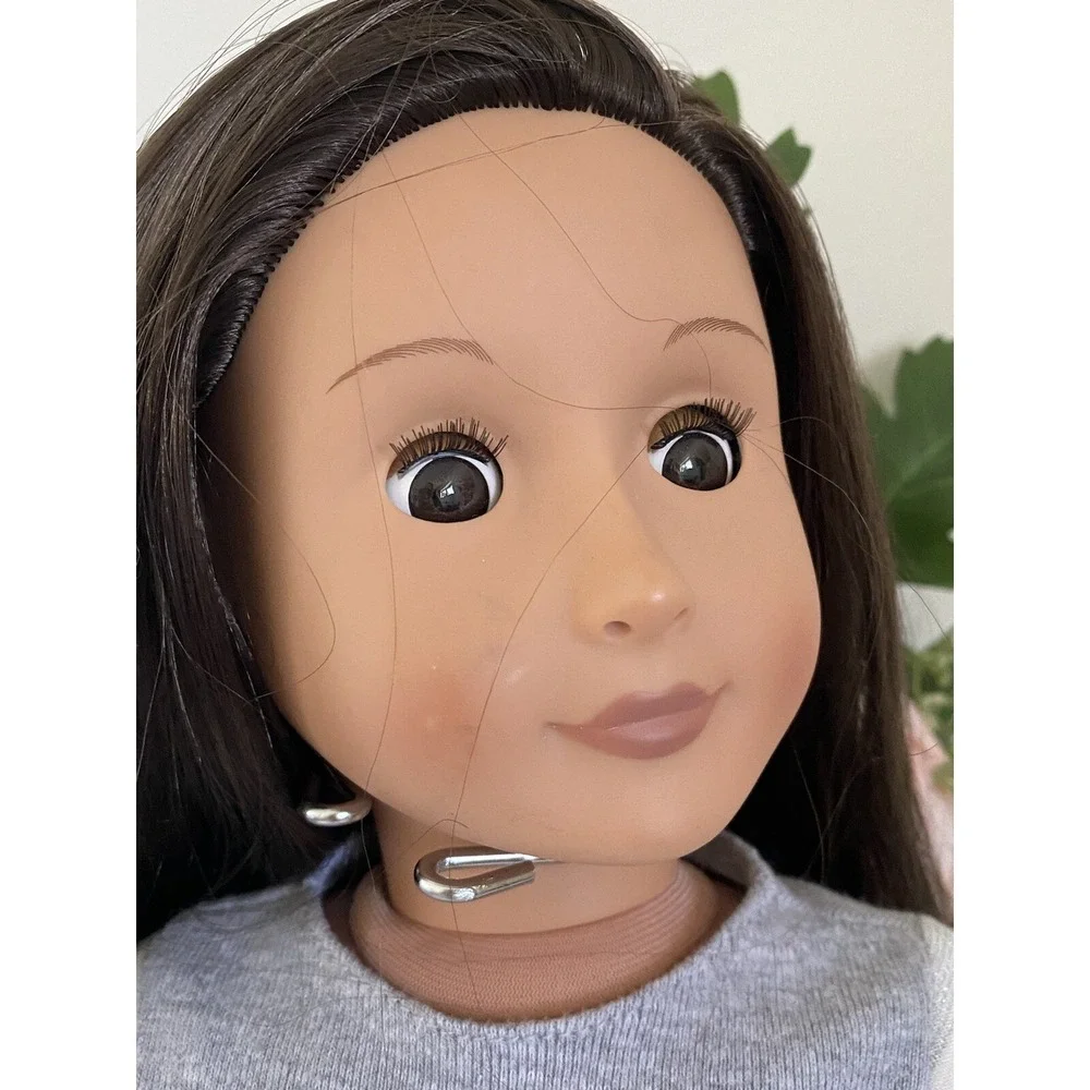Our Generation Doll Battat H1800-01 Brown Hair Brown Eyes Outfit Shoes Purse EUC